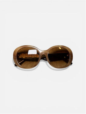 Tory Burch Brown Oval Sunglasses